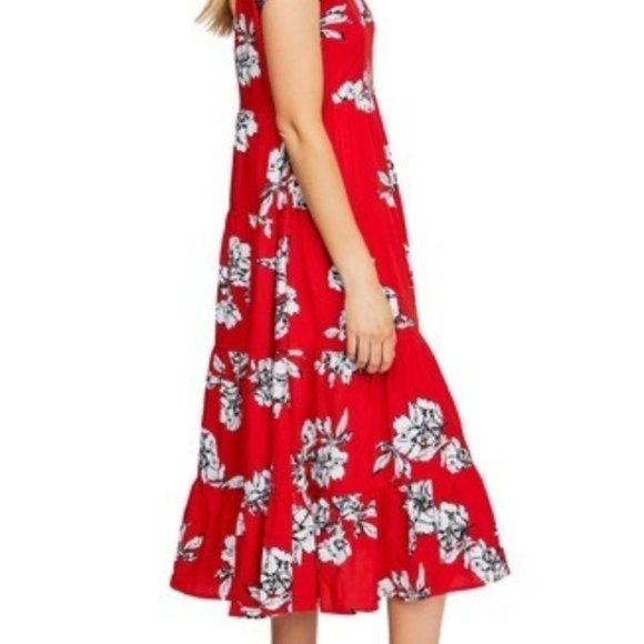 NWT Free People Floral Tiered Rita Midi Dress - Picture 8 of 12